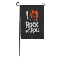 Ljubav of Rock and Roll Music Vintage Loball Graphics Slogan Garden Zastava Dekorativna zastava Kuća