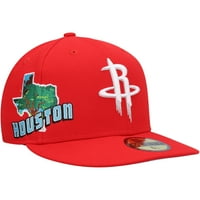 Muške nove ere Red Houston Houston WinesView 59fifty ugrađeni šešir