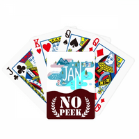 Ilustracija sezone u januaru Peek Poker igračka karta Privatna igra