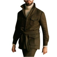 Muška vintage topla vunena jakna Zimska rovov kaput Britanci Style Parkas Odjeća s jednom grudima