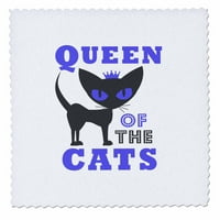 3droze kraljica mačaka - ljubičasta - kvadrat quilt, po