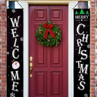 Ukrasi božićnih banera za kućni trijem potpisuje ukrasne vrata Baner visi sretan božićni ukrasi za Božić