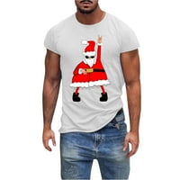 Yubnlvae muns modni slobodno vrijeme sportski božićni pamuk digitalni tisak kratkih rukava majica
