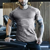 IOPQO MENS majica Muškarci tiskani ležerni mišićni spremnik za okrugli vrat TOP TOČNO SHOPER T MAŠINA