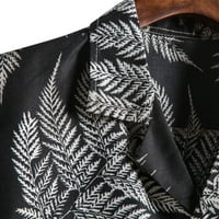 Muška pamučna havajska majica Casual Regular Fit Gumb Up kratkih rukava s kratkim rukavima