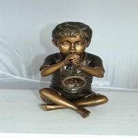 Dječak sa bronžnim brončanim statuama - veličina: 7 l 11 w 14 h