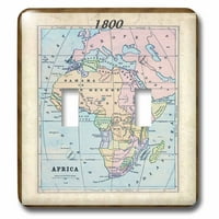 3Droze stara mapa Afrike - Dvostruki preklopni prekidač