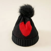 Unise dječja zimska ljubav uzorka modna kapa pletenje pulover šešir topli šešir