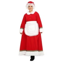 Ženska gospođa Claus Santa Costim Cosplay Božićne haljine kostimo -s