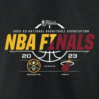 Muška fanatika brendirana Crna Denver Nuggets vs. Miami Heat NBA finale majica