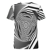 Yuwull muns majica 3D unseced apstraktni ispis kratkih rukava okrugli vrat modni casual svakodnevni