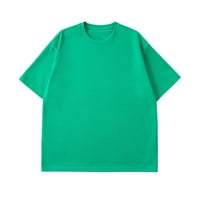 Muške majice Ljeto Čvrsto boje tkanine Jednostavna povremena majica sa okruglim vratom i kratkim rukavima