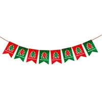 Tukinala božićni transparent zastava ukrasna viseća papirnasta zastava božićno ukrasno viseće zastavu