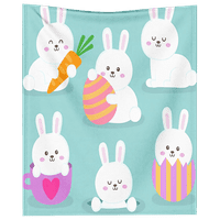 Easter Bunny jaja baca ćebe s jastukom za kasu za sobu izdržljive bacake pokrivač za uskršnji dekor