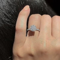 Wozhidaoke prstenovi za žene Žene Ring Rhinestone Vjenčanje Prstenje za prstenje veličine 5- Legura