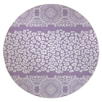 Mingleopard Purple & White Diacret prostirke Kavka dizajna