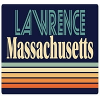 Lawrence Massachusetts Frižider Magnet Retro Design