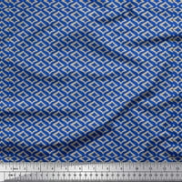 Soimoi plava pamučna proizvodna tkanina dijamant geometrijska tiskana tkanina od dvorišta široka