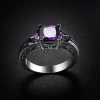 Nakit za ženske prstenje dama moda vjenčana zaručivanje prstena ljubičasta dragulje CUT prstenovi Cubics