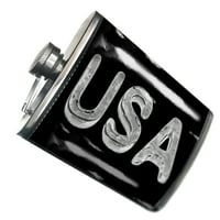 Flask USA Clear Ledene kocke na crnom