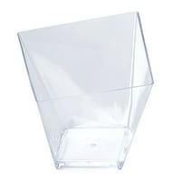 Balsacircle oz Oz Clear Plastični kvadratni za jednokratni mini cup stolovi sa švedskim stolom