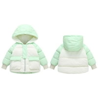 Dječje jakne jesenska zimska kontrastna pamučna jakna s kapuljačom