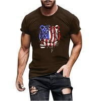 Muški ispisani vrhovi ljetna casual američka zastava teretana treninga Bodybuilding T-majice jul Četvrta