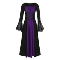 Ženska plus veličina Ženska mreža mreža za rupu za žene Ležerne haljine za žene Gothic Retro tamna duga