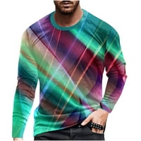 Levmjia muške košulje s dugim rukavima Prodaja muškaraca Ležeran okrugli vrat Kratki rukav pulover 3D
