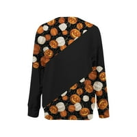 HHEI_K pulover Dukseri za žene Ženska majica Modni casual Regular Crew-izrez za vrat sa dugim rukavima
