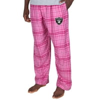 Muški pojmovi Sport Pink Las Vegas Raiders Ultimate Plaid Flannel Pajama hlače