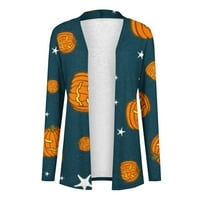 Fall Cardigani za žene Halloween dugih rukava Cardigans Tunic Ležerni trendi poklopac UPS Flowy Trick