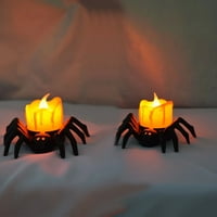 Trayknick Belved Led Svijeća - Halloween Candle Light sablasni pauk čaj lagan sef za svečane dekoracije