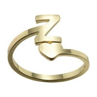 Modni engleski pisce za otvaranje prstena od nehrđajućeg čelika Retro nakit Povratak na školu Cool College