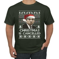 Božić je ured ružnog božićnog džemper Muška grafička majica, šumska zelena, 3xl