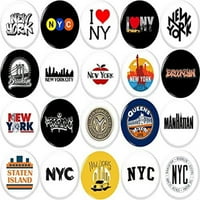Novo 1 PINS dugmad značka New York City i Big Brooklyn Staten Island