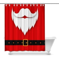 Slatka sretan Božić Santa Claus brada i brkovi na crvenoj pozadini vodootporni poliesterski tkanini