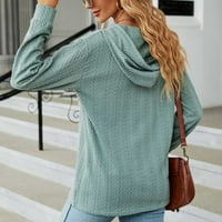 Augper ženski novi gumb sa kapuljačom labav dugi rukavi sweatshirts