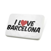 Porcelein PIN I Love Barcelona Revel značka - Neonblond