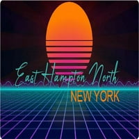 Istočni Hampton Sjeverni New York Vinil Decal Stiker Retro Neon Dizajn