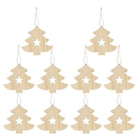 Drveni izrezi Božićni drveni viseći kreativno drvo i privjesak za oblikovanje zvijezda Ornament Božićni privjesak privjesak Dekorativni rekvizitni konopci