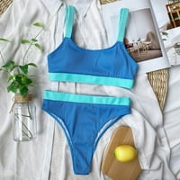 Hinvhai Weons Swimsuits Clearence, ženski patchwork bikini set push-up kupaći kostimi kupaći kostim