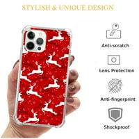 Crveni jelena za iPhone Pro, estetsko umjetničko dizajn TPU Shock-otporna na poklopac