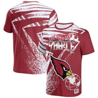 Muški NFL STAPLE Cardinal Arizona Cardinals po cijeloj tisku majicu