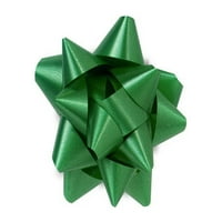 Pakovanje od 48, mali solidni smaragdni zeleni zvjezdani poklon lukovi 2.5 petlje napravljene u SAD-u