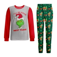 Grinch Family Božićni pidžami Podudarni setovi za obitelj podudaranje PJS postavio božićnu salonu za