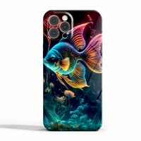 Užarena futrola zlatne ribice kompatibilna sa iPhone Pro, estetskom umjetničkom dizajnu Potpuna zaštitna