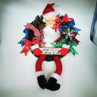 WolLallyMy Christmas Santa Claus vijenac božićni prednji vijenac Xmas Dekoracije Privjesak za odmor