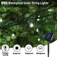 LED solarna žica sa solarnim napajanjem bajke vanjski vrt vjenčanica xmas - bijeli