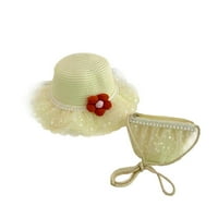 Opseg šešira Dječji šešir Ljeto suncobran od slame šešira Djevojke na plaži Bazinski šešir i slame